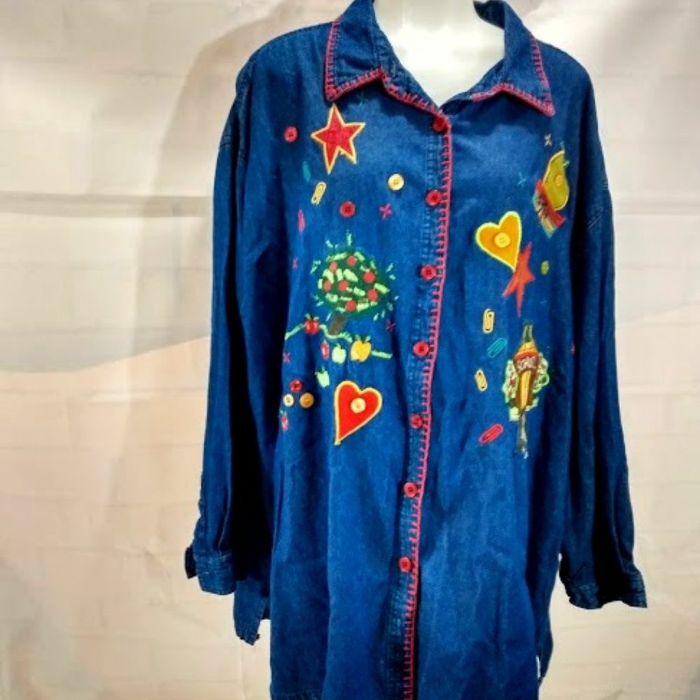 C.S.T. blues: Embroidered shirt/jacket